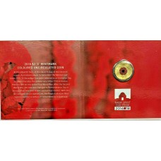 AUSTRALIA 2014 - 2018 .  TWO 2 DOLLAR COIN . REMEMBRACE ARMISTICE DAY